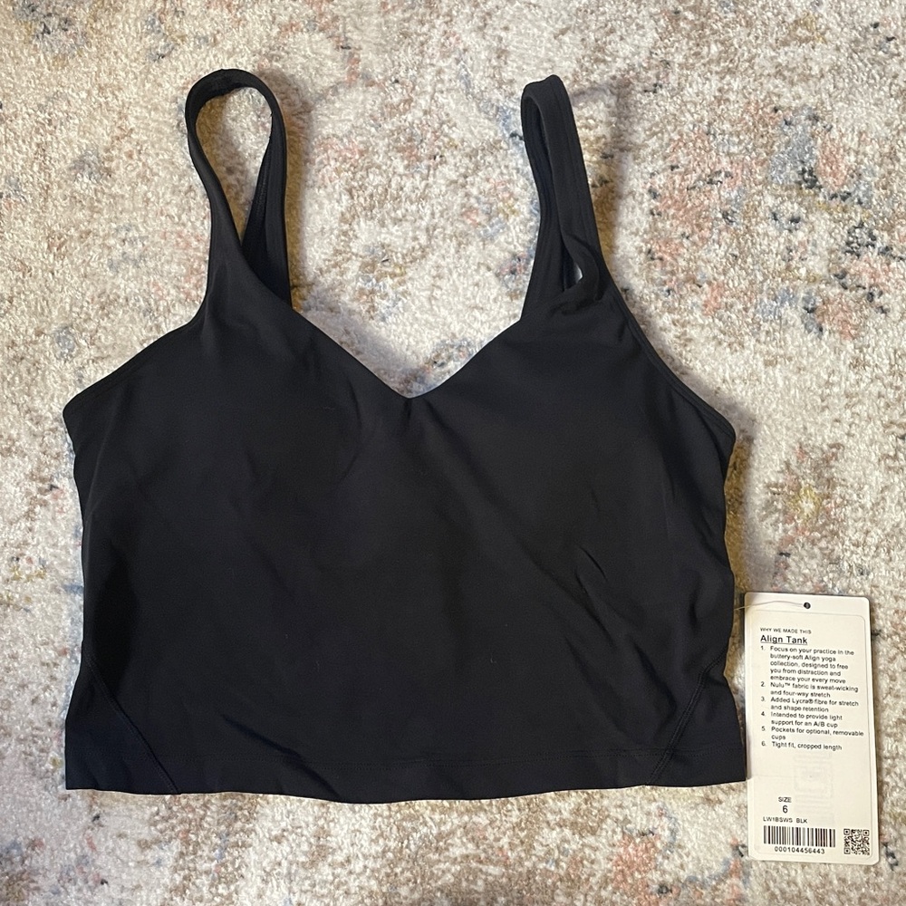 Black Lululemon V-Neck Crop Top